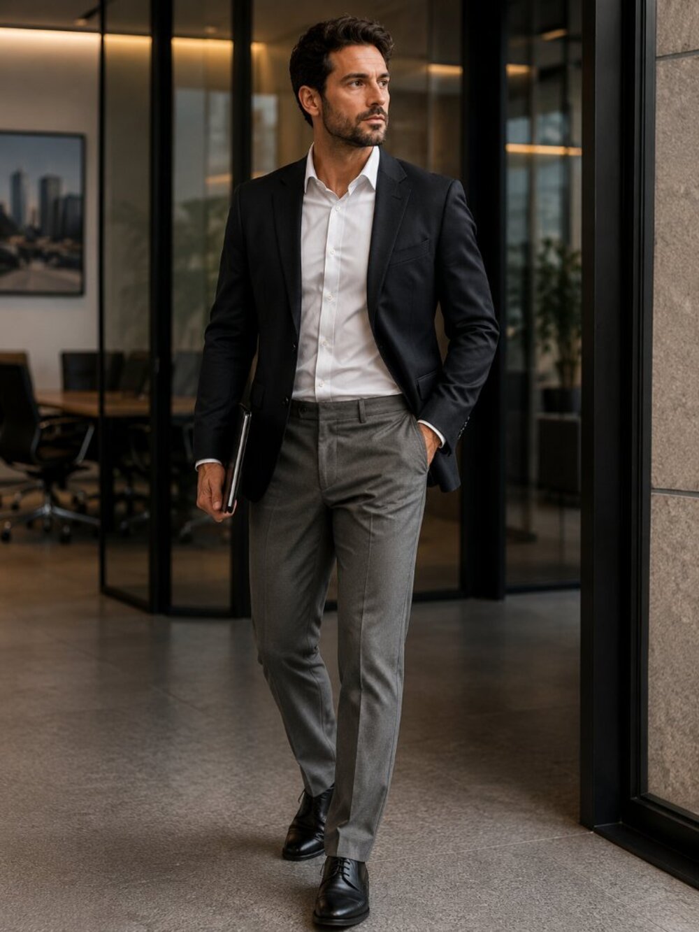 Black & Brown 1826 Grey Trousers